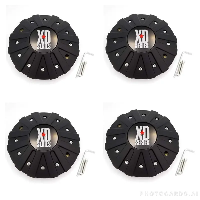 Set Of 4 Kmc Xd Series Matte Black Wheel Center Hub Cap Xd778 Monster 846L215b 1