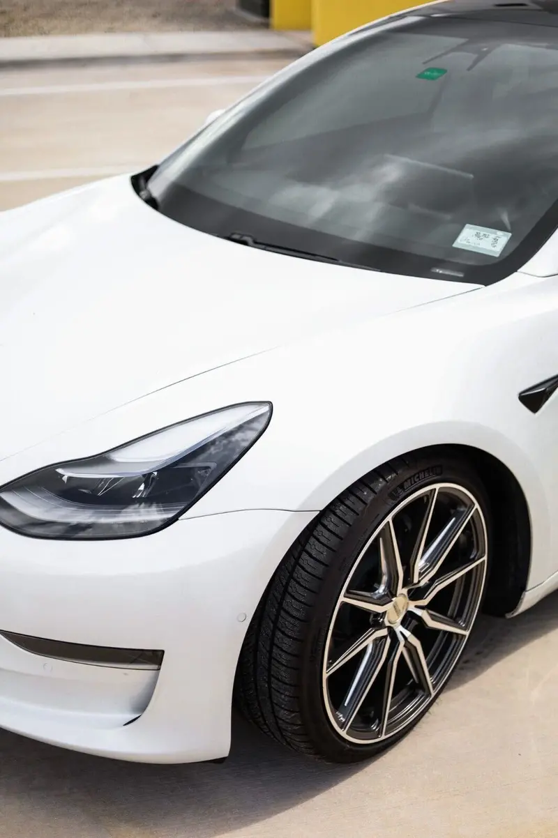 Set Of (4) Vossen Wheels Hf-3 Gloss Graphite Polished Fits Tesla Model 3 2