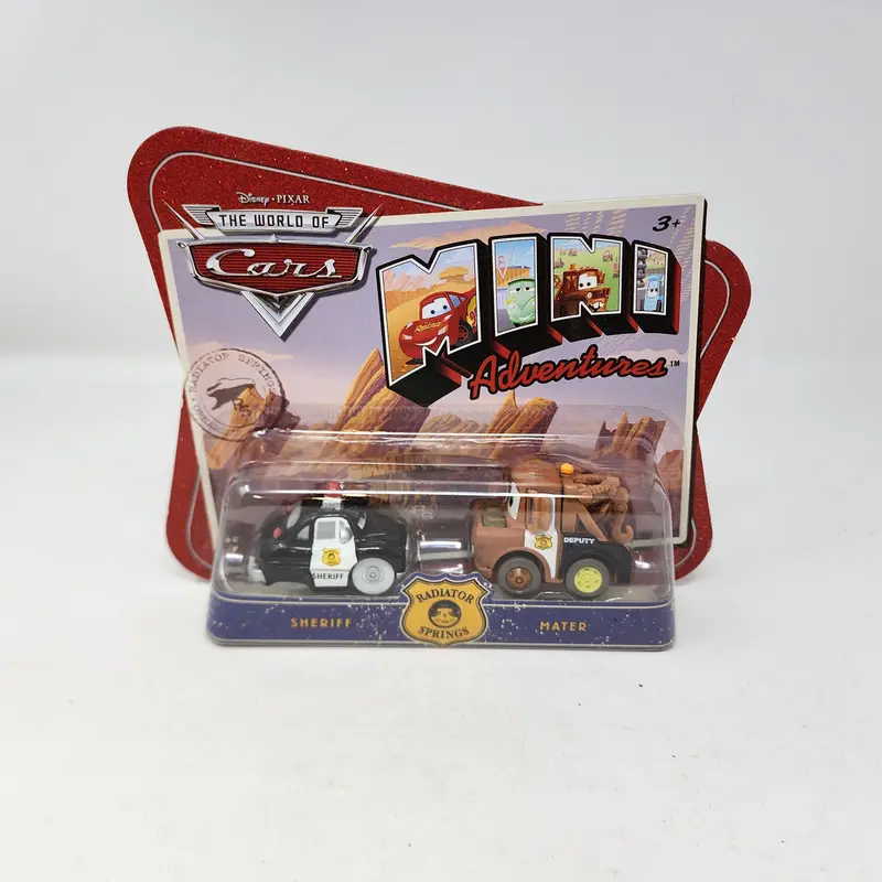 Sheriff & Mater *  Radiator Springs * Disney Pixar The World Of Cars Mini Adventures 1