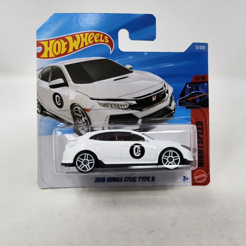 Short Card * 2018 Honda Civic Type R #11 * White * 2026 Hot Wheels Case B 1
