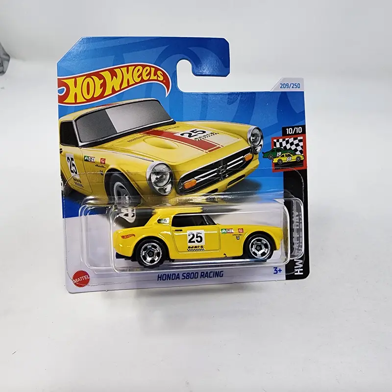 Short Card * Honda S800 Racing #209 * Yellow * 2024 Hot Wheels Case Q 1