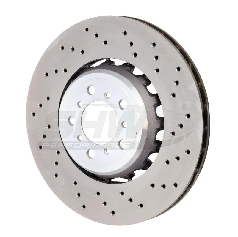 Shw 15-18 Bmw M3 3.0L Right Front Cross-Drilled Lightweight Brake Rotor (34112284810) 1