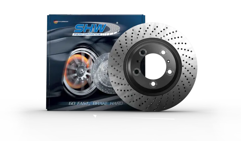 Shw 17-18 Porsche 718 Boxster 2.0L W/O Ceramic Brakes Rear Drilled Mb Brake Rotor (98735240101) 1