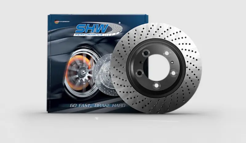 Shw 17-19 Porsche 911 Carrera 3.0L W/O Ceramics Right Front Cross-Drill Mb Brake Rotor (9P1615302a) 2