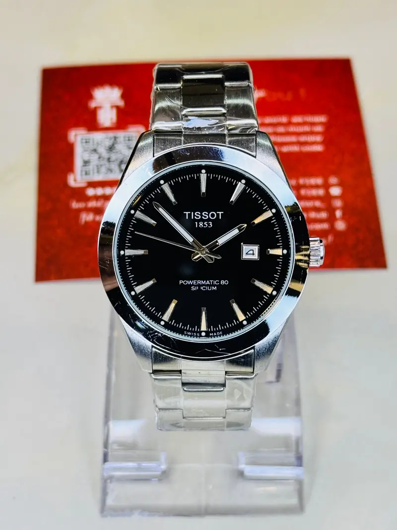 Silicium Silver Black Powermatic Tissot Watch 2