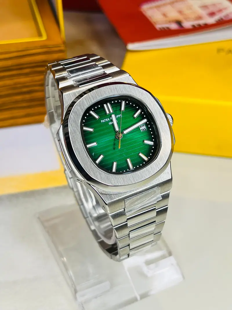 Silver Emerald Automatic Nautilus Super Clone Watch 1