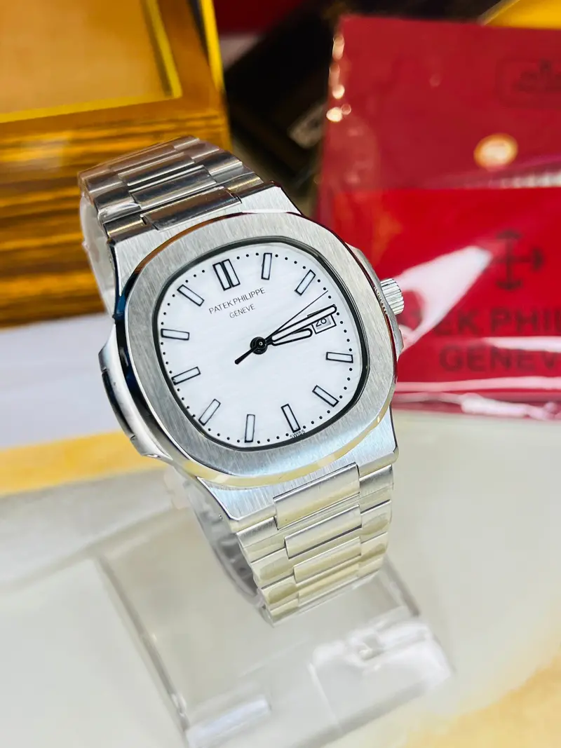 Silver White Automatic Nautilus Super Clone Watch 1