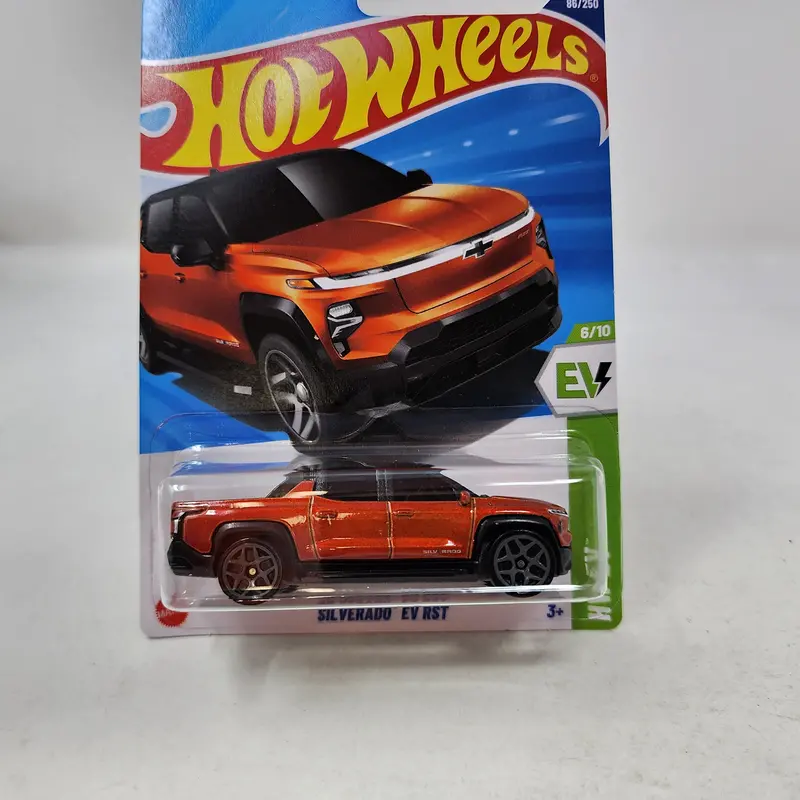 Silverado Ev Rst #86 * Orange * 2025 Hot Wheels  New! N Case 1
