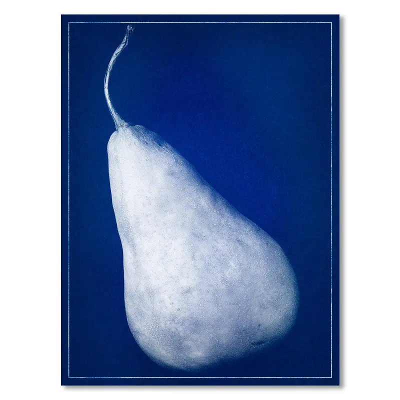 Single Pear Blue Print 1