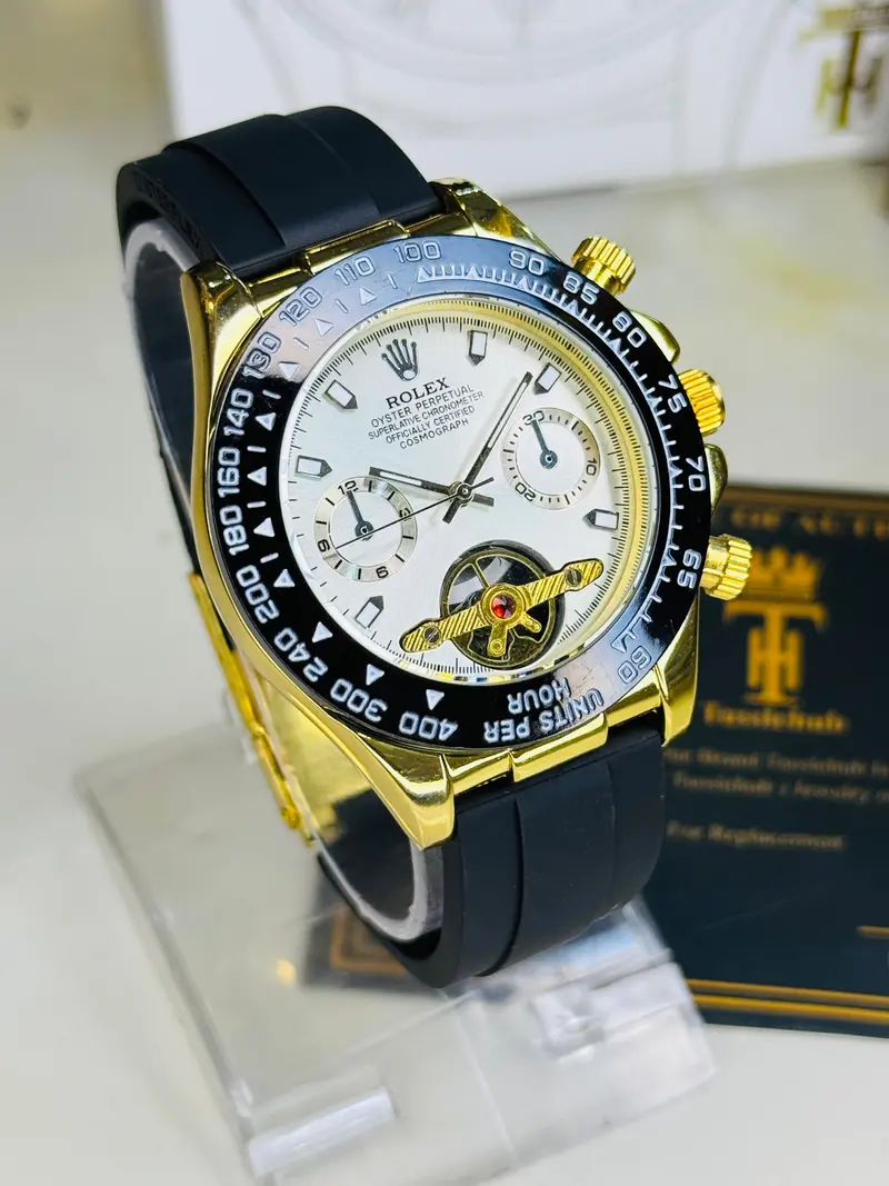 Skeleton Daytona Gold White Watch 1