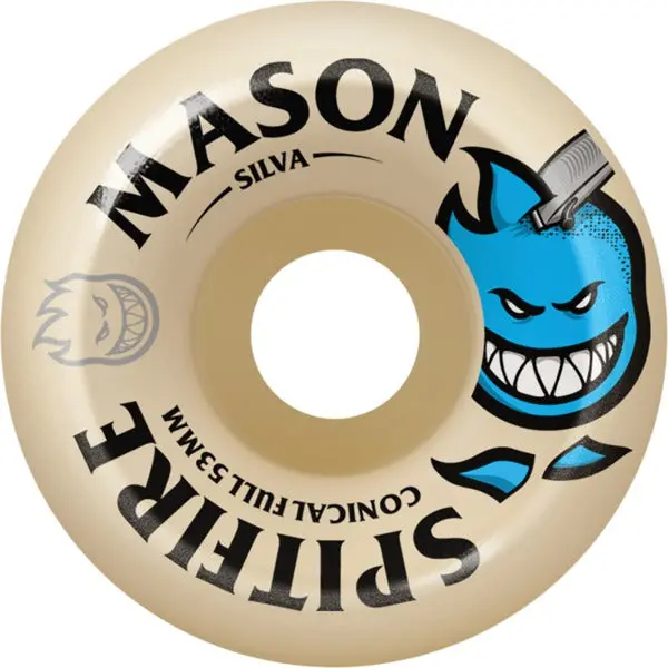 Spitfire Mason Silva Burn Squad Skateboard Wheels | F4 Conical Full 53Mm 99A 1