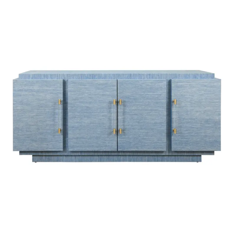 Steele Grasscloth Four Door Modern Buffet 1