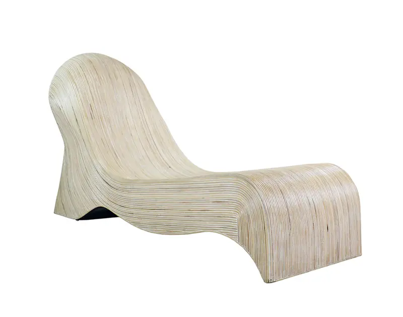 Stilletto Natural Rattan Lounger - Matthew Izzo Collection 1