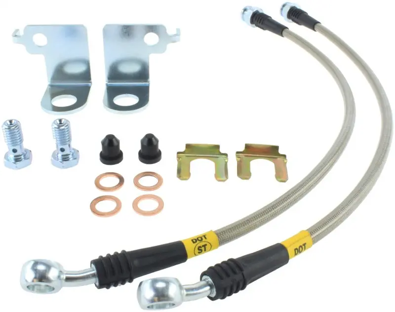 Stoptech Stainless Steel Front Brake Lines 2015 Ford Mustang Base/V6/Gt W/ 320Mm & 352Mm Front Discs 1