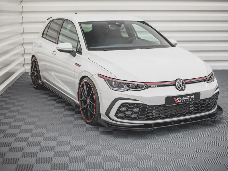Street Pro Front Splitter + Flaps Vw Golf 8 Gti / R-Line 1