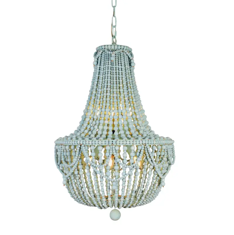 Sullivan Large Wood Beaded Chandelier - Matthew Izzo Collection 1