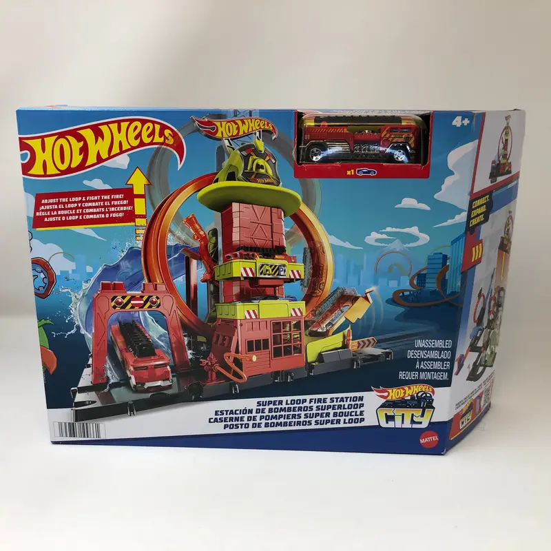 Super Loop Fire Station * Hot Wheels City Track Pack 1