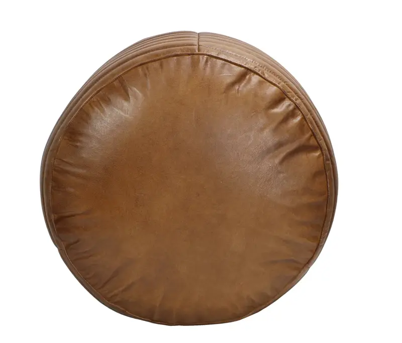 Tack Shop Round Leather Footstool - Matthew Izzo Collection 2