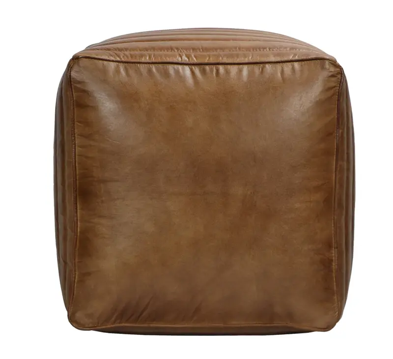 Tack Shop Square Leather Footstool - Matthew Izzo Collection 2
