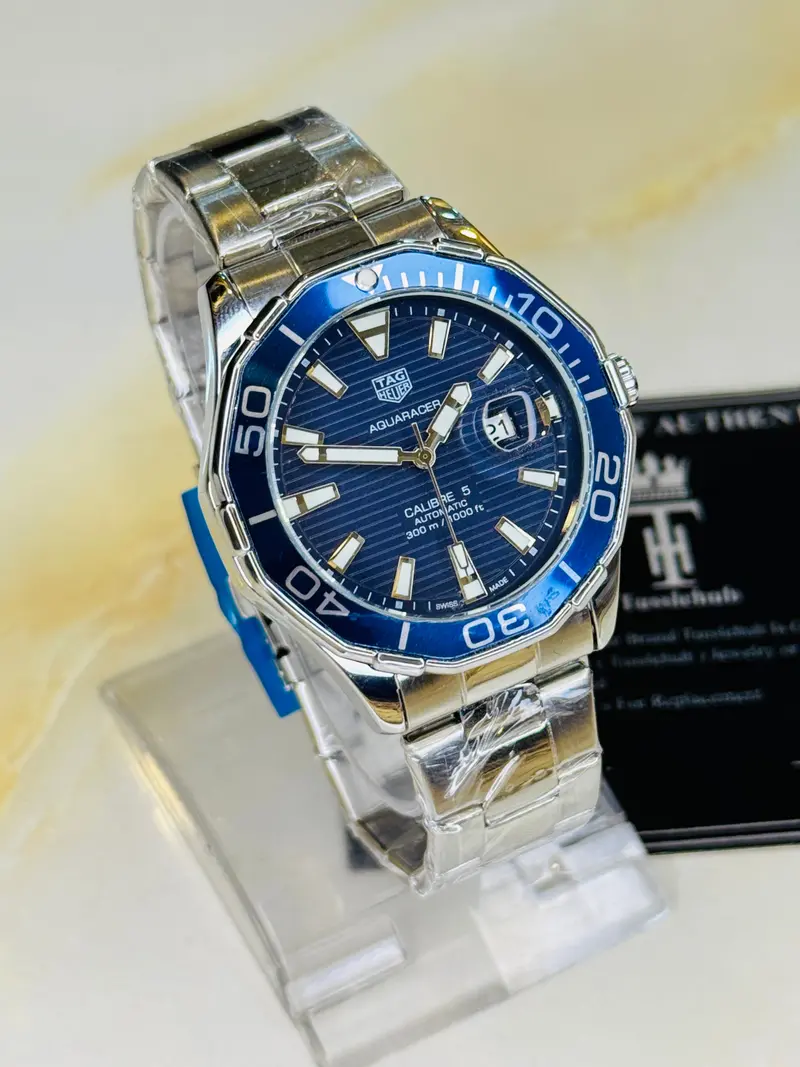 Tag Heur Aquaracer Silver Blue Quartz Watch 1