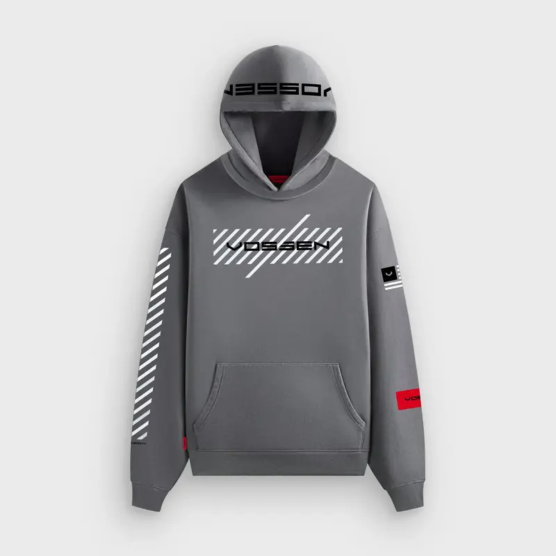 Tech Stripes Hoodie | Grey 1