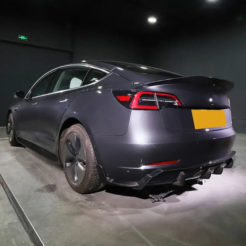 Tesla Model 3 Carbon Fibre Rear Canards 16-Present 1