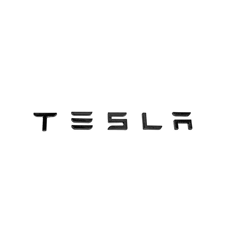 Tesla Model 3 & Model Y Gloss Black Lettering Rear Boot Trunk Badge 1