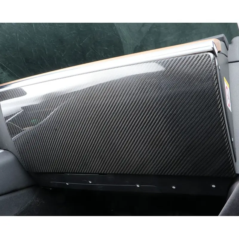 Tesla Model 3 & Model Y Pre-Preg Carbon Fibre Glove Box Cover 17-23 1