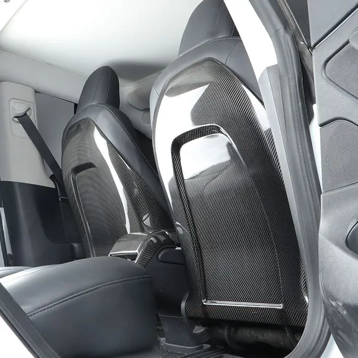 Tesla Model 3 & Model Y Pre-Preg Carbon Fibre Replacement Seat Covers 17-23 1