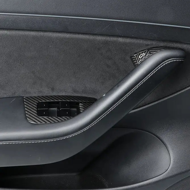 Tesla Model 3 & Model Y Pre-Preg Carbon Fibre Side Buttons Covers 17-23 1