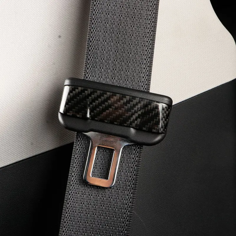 Tesla Model 3 Pre-Preg Carbon Fibre Sear Belt Trims 17-23 1