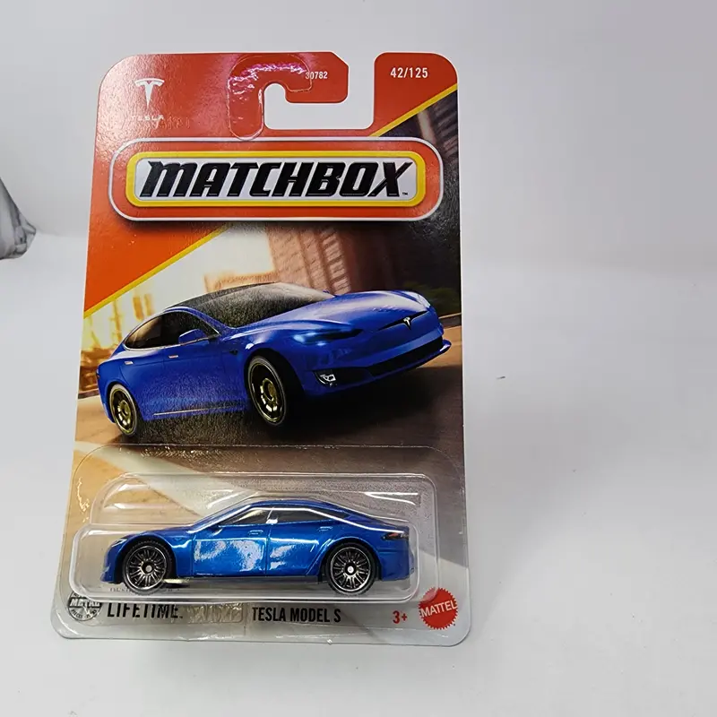 Tesla Model S #42 * Blue * 2025 Matchbox Basic Case C 1