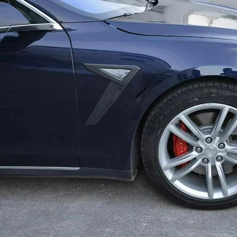 Tesla Model S P85 Carbon Fibre Side Vents Cover 14-17 1