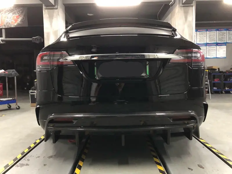 Tesla Model X V Style Carbon Fibre Rear Diffuser 16-Present 1