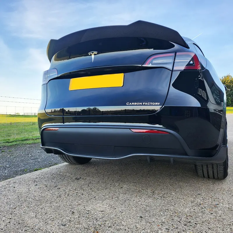 Tesla Model Y Cs Style Carbon Fibre Rear Diffuser 19-23 1