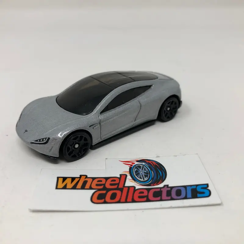 Tesla Roadster * Silver * Hot Wheels 1:64 Scale Diecast Loose 1
