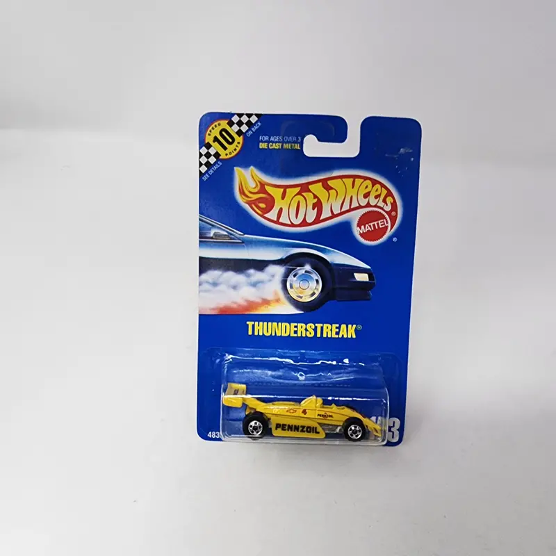 Thunderstreak Pennzoil * Yellow * Hot Wheels Blue Card 1