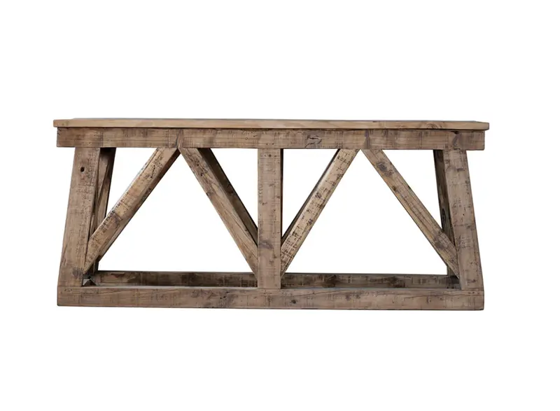 Timbers Reclaimed Factory Wood Beams Console Table - Matthew Izzo Collection 1