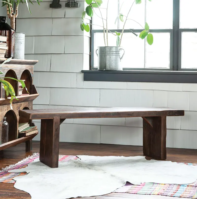 Timbers Reclaimed Wood Slab Bench - Matthew Izzo Collection 1
