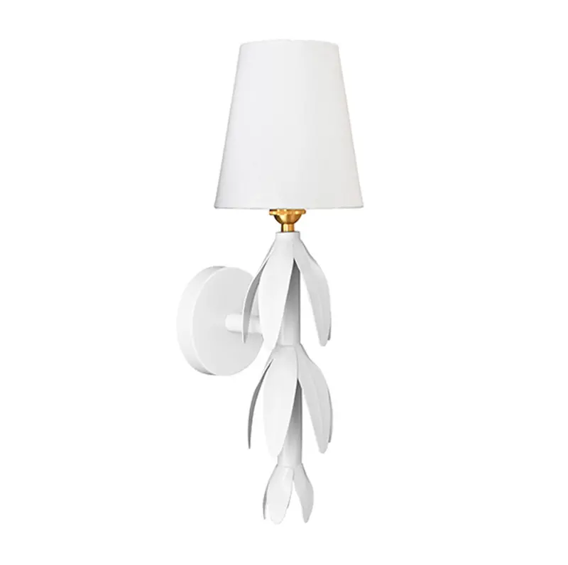 Tinsley White Tole Petal Wall Sconce 1