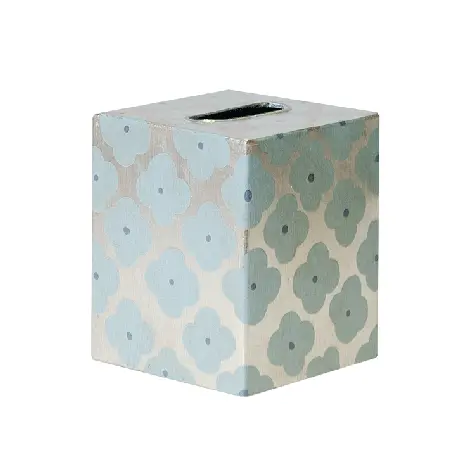 Tissue Box Cover - Handpainted Four Petals - Two Color Options 1