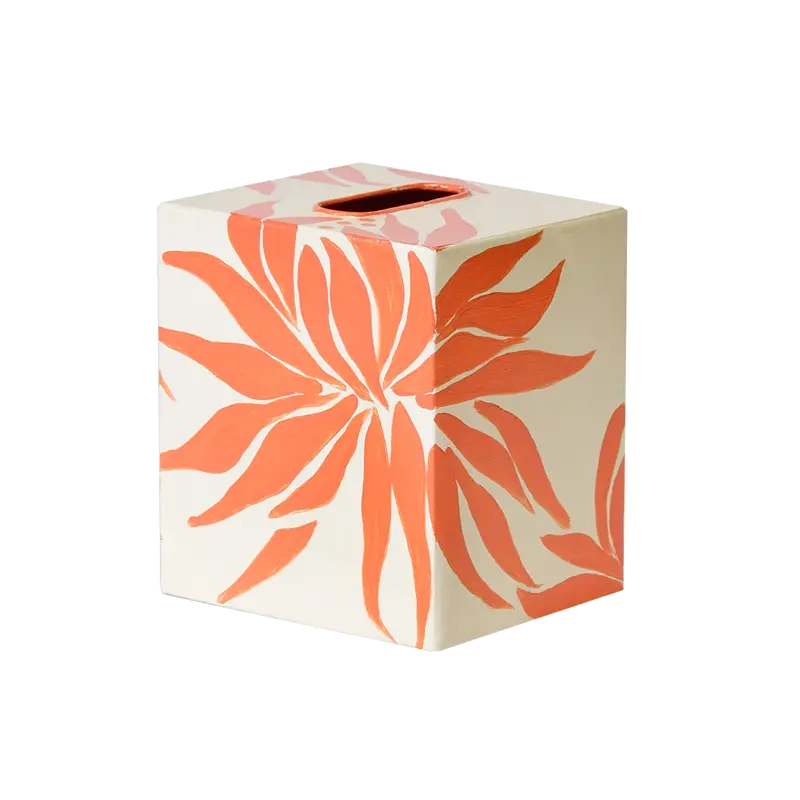 Tissue Box Cover - Hanpainted Floral - Four Color Options 2