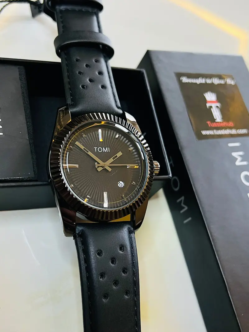 Tomi All Black Jaguar Dial Watch 1