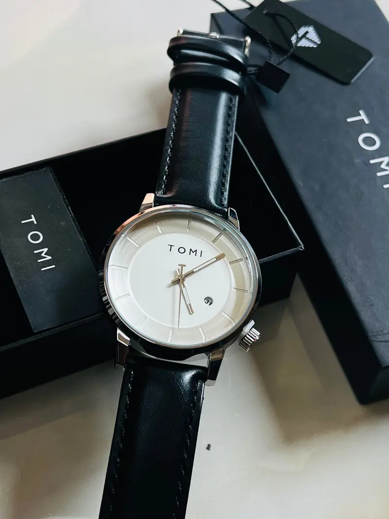 Tomi Black Silver Galaxy Dial Watch 1