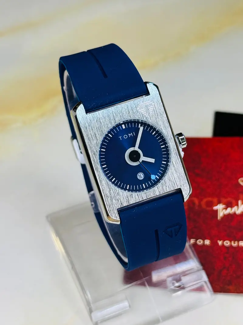 Tomi Blue Tank Magnetic Strap Watch 1