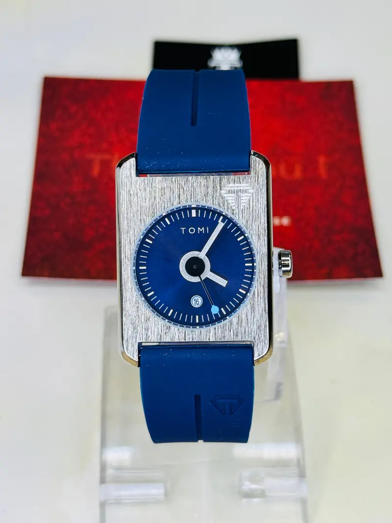 Tomi Blue Tank Magnetic Strap Watch 2