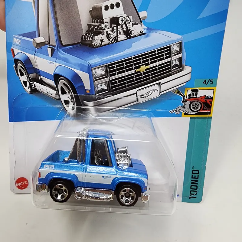 Toon'd '83 Chevy Silverado #104 * Blue/White * 2022 Hot Wheels 2