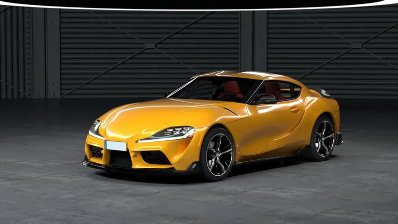 Toyota A90 Supra Mz Style Carbon Fibre Front Splitter 19-Present 1