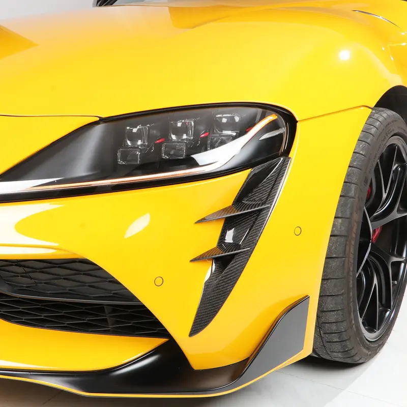 Toyota A90 Supra Pre-Preg Carbon Fibre Front Bumper Trims 19-Present 1