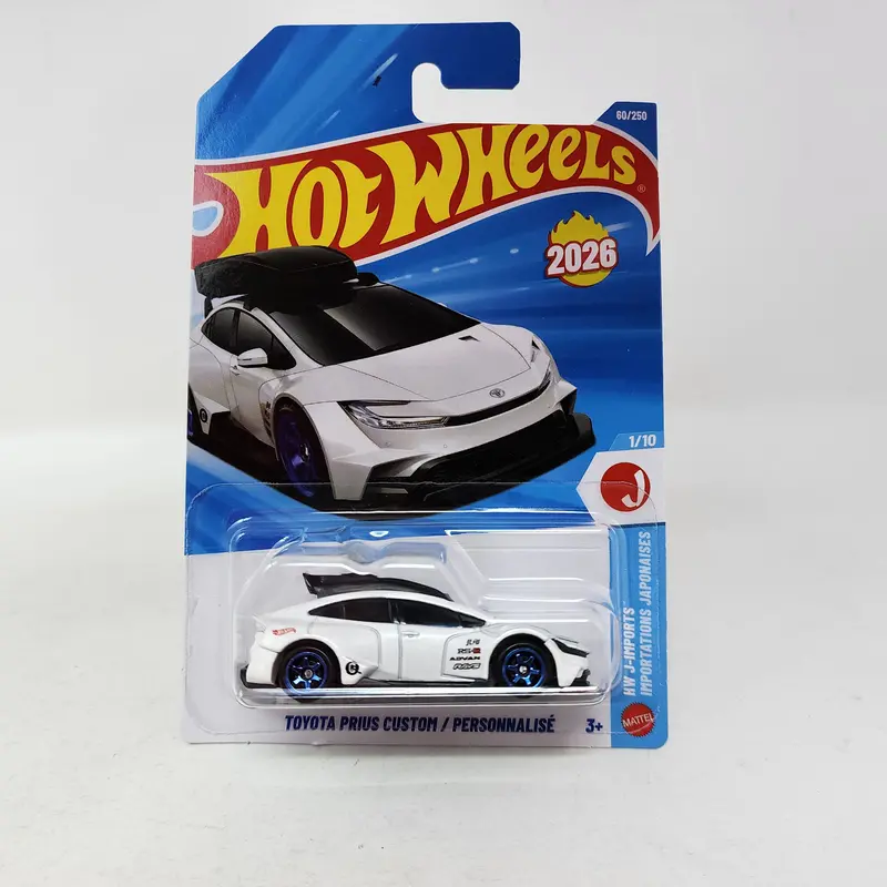 Toyota Prius Custom #60 * White W/ Roof Topper * 2026 Hot Wheels Case E 1